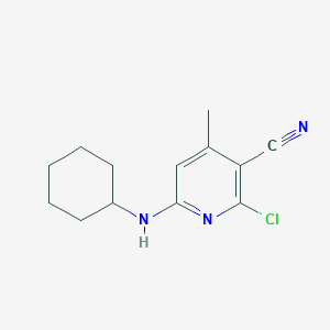 2-Chloro-6-(cyclohexylamino)-4-methylpyridine-3-carbonitrile