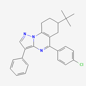 7-Tert-butyl-5-(4-chlorophenyl)-3-phenyl-6,7,8,9-tetrahydropyrazolo[1,5-a]quinazoline