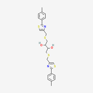 1,4-Bis({[2-(4-methylphenyl)-1,3-thiazol-4-yl]methyl}sulfanyl)butane-2,3-diol