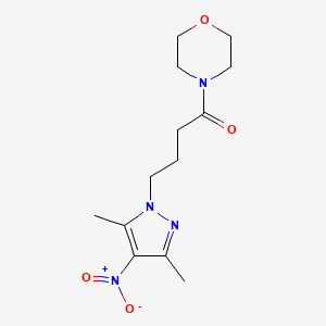 molecular formula C13H20N4O4 B11471447 4-(3,5-dimethyl-4-nitro-1H-pyrazol-1-yl)-1-(morpholin-4-yl)butan-1-one 