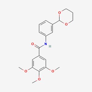 N-[3-(1,3-dioxan-2-yl)phenyl]-3,4,5-trimethoxybenzamide