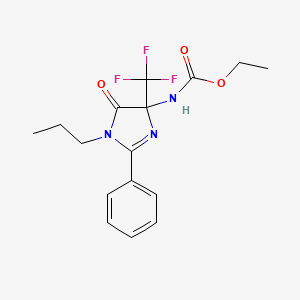 ethyl [5-oxo-2-phenyl-1-propyl-4-(trifluoromethyl)-4,5-dihydro-1H-imidazol-4-yl]carbamate