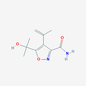 molecular formula C10H14N2O3 B11471502 5-(2-Hydroxypropan-2-yl)-4-(prop-1-en-2-yl)-1,2-oxazole-3-carboxamide 