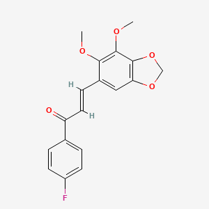 3-(6,7-Dimethoxy-2H-1,3-benzodioxol-5-yl)-1-(4-fluorophenyl)prop-2-en-1-one