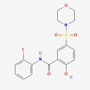 N-(2-fluorophenyl)-2-hydroxy-5-(morpholin-4-ylsulfonyl)benzamide