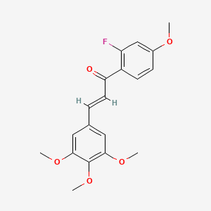 molecular formula C19H19FO5 B11471510 (2E)-1-(2-fluoro-4-methoxyphenyl)-3-(3,4,5-trimethoxyphenyl)prop-2-en-1-one 