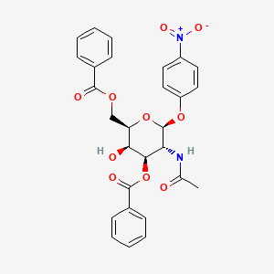 molecular formula C28H26N2O10 B1147153 4-Nitrophenyl 2-acetamido-2-deoxy-3,6-di-O-benzoyl-b-D-galactopyranoside CAS No. 132498-72-7