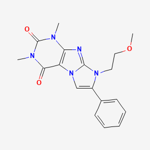 molecular formula C18H19N5O3 B11471596 8-(2-methoxyethyl)-1,3-dimethyl-7-phenyl-1H-imidazo[2,1-f]purine-2,4(3H,8H)-dione 