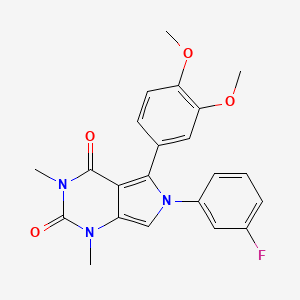 5-(3,4-dimethoxyphenyl)-6-(3-fluorophenyl)-1,3-dimethyl-1H-pyrrolo[3,4-d]pyrimidine-2,4(3H,6H)-dione