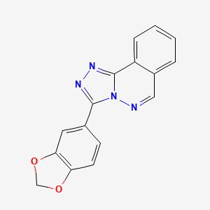 molecular formula C16H10N4O2 B11471613 3-(1,3-Benzodioxol-5-yl)[1,2,4]triazolo[3,4-a]phthalazine 