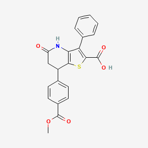 7-[4-(Methoxycarbonyl)phenyl]-5-oxo-3-phenyl-4,5,6,7-tetrahydrothieno[3,2-b]pyridine-2-carboxylic acid