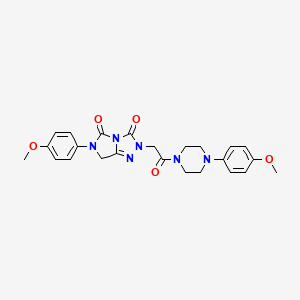 6-(4-methoxyphenyl)-2-{2-[4-(4-methoxyphenyl)piperazin-1-yl]-2-oxoethyl}-6,7-dihydro-3H-imidazo[5,1-c][1,2,4]triazole-3,5(2H)-dione