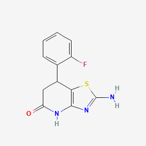 molecular formula C12H10FN3OS B11471663 2-amino-7-(2-fluorophenyl)-6,7-dihydro[1,3]thiazolo[4,5-b]pyridin-5(4H)-one 