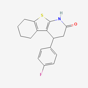 molecular formula C17H16FNOS B11471672 4-(4-fluorophenyl)-3,4,5,6,7,8-hexahydro[1]benzothieno[2,3-b]pyridin-2(1H)-one 