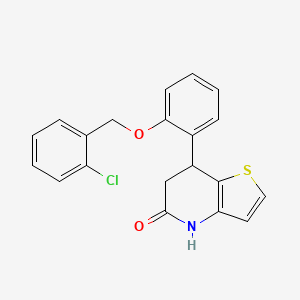 molecular formula C20H16ClNO2S B11471693 7-{2-[(2-chlorobenzyl)oxy]phenyl}-6,7-dihydrothieno[3,2-b]pyridin-5(4H)-one 