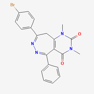 8-(4-bromophenyl)-1,3-dimethyl-5-phenyl-1H-pyrimido[5,4-d][1,2]diazepine-2,4(3H,9H)-dione