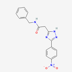 N-benzyl-2-[3-(4-nitrophenyl)-1H-1,2,4-triazol-5-yl]acetamide