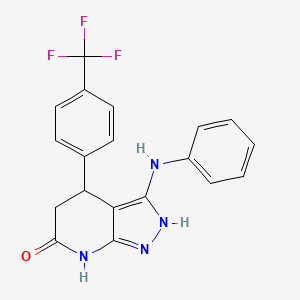 3-(phenylamino)-4-[4-(trifluoromethyl)phenyl]-1,4,5,7-tetrahydro-6H-pyrazolo[3,4-b]pyridin-6-one