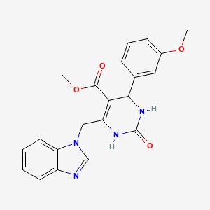 methyl 6-(1H-benzimidazol-1-ylmethyl)-4-(3-methoxyphenyl)-2-oxo-1,2,3,4-tetrahydropyrimidine-5-carboxylate