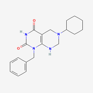 molecular formula C19H24N4O2 B11471783 1-benzyl-6-cyclohexyl-2-hydroxy-5,6,7,8-tetrahydropyrimido[4,5-d]pyrimidin-4(1H)-one 