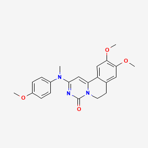 9,10-dimethoxy-2-[(4-methoxyphenyl)(methyl)amino]-6,7-dihydro-4H-pyrimido[6,1-a]isoquinolin-4-one