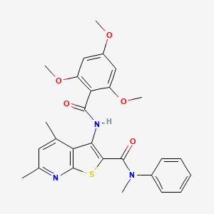 N,4,6-trimethyl-N-phenyl-3-{[(2,4,6-trimethoxyphenyl)carbonyl]amino}thieno[2,3-b]pyridine-2-carboxamide