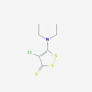 molecular formula C7H10ClNS3 B11471835 4-chloro-5-(diethylamino)-3H-1,2-dithiole-3-thione 