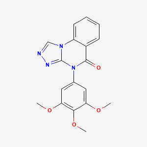 molecular formula C18H16N4O4 B11471841 4-(3,4,5-trimethoxyphenyl)[1,2,4]triazolo[4,3-a]quinazolin-5(4H)-one 