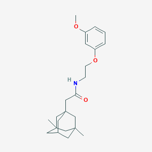 molecular formula C23H33NO3 B11471845 2-(3,5-dimethyl-1-adamantyl)-N-[2-(3-methoxyphenoxy)ethyl]acetamide 