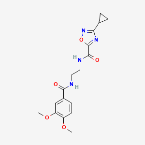 3-cyclopropyl-N-(2-{[(3,4-dimethoxyphenyl)carbonyl]amino}ethyl)-1,2,4-oxadiazole-5-carboxamide