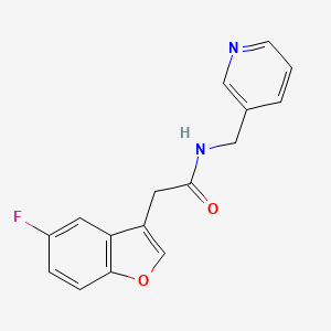 2-(5-fluoro-1-benzofuran-3-yl)-N-(pyridin-3-ylmethyl)acetamide