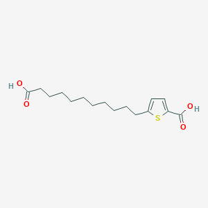 5-(10-Carboxydecyl)thiophene-2-carboxylic acid