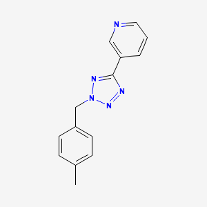 molecular formula C14H13N5 B11471884 3-[2-(4-methylbenzyl)-2H-tetrazol-5-yl]pyridine 