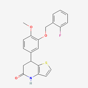 7-{3-[(2-fluorobenzyl)oxy]-4-methoxyphenyl}-6,7-dihydrothieno[3,2-b]pyridin-5(4H)-one