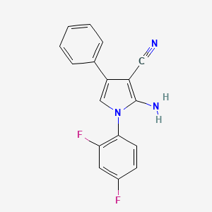 2-amino-1-(2,4-difluorophenyl)-4-phenyl-1H-pyrrole-3-carbonitrile