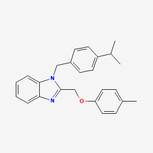 2-[(4-methylphenoxy)methyl]-1-[4-(propan-2-yl)benzyl]-1H-benzimidazole