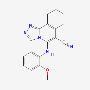 5-[(2-Methoxyphenyl)amino]-7H,8H,9H,10H-[1,2,4]triazolo[3,4-a]isoquinoline-6-carbonitrile