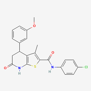 N-(4-chlorophenyl)-4-(3-methoxyphenyl)-3-methyl-6-oxo-4,5,6,7-tetrahydrothieno[2,3-b]pyridine-2-carboxamide