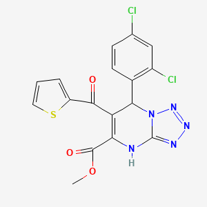 Methyl 7-(2,4-dichlorophenyl)-6-(thiophen-2-ylcarbonyl)-4,7-dihydrotetrazolo[1,5-a]pyrimidine-5-carboxylate