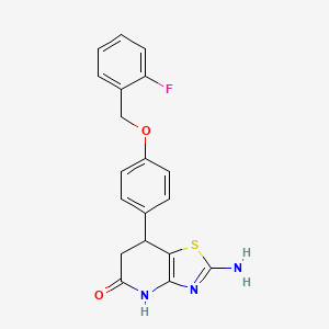 2-amino-7-{4-[(2-fluorobenzyl)oxy]phenyl}-6,7-dihydro[1,3]thiazolo[4,5-b]pyridin-5(4H)-one