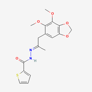 N'-[(2E)-1-(6,7-dimethoxy-1,3-benzodioxol-5-yl)propan-2-ylidene]thiophene-2-carbohydrazide