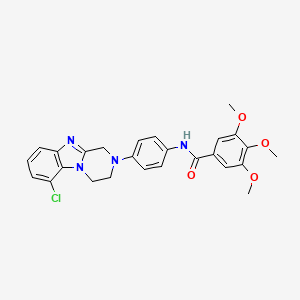 N-[4-(6-chloro-3,4-dihydropyrazino[1,2-a]benzimidazol-2(1H)-yl)phenyl]-3,4,5-trimethoxybenzamide