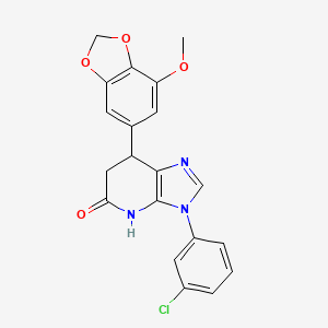 3-(3-chlorophenyl)-7-(7-methoxy-1,3-benzodioxol-5-yl)-3,4,6,7-tetrahydro-5H-imidazo[4,5-b]pyridin-5-one