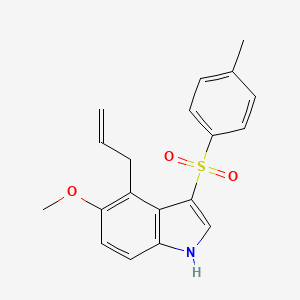 5-methoxy-3-[(4-methylphenyl)sulfonyl]-4-(prop-2-en-1-yl)-1H-indole