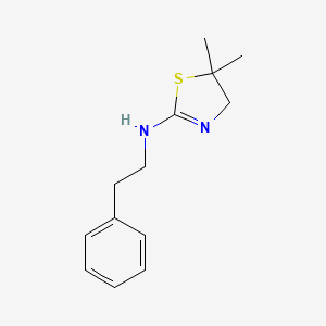 molecular formula C13H18N2S B11472135 5,5-dimethyl-N-(2-phenylethyl)-4,5-dihydro-1,3-thiazol-2-amine 