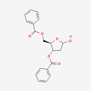molecular formula C₁₉H₁₈O₆ B1147214 2-脱氧-3,5-二-O-苯甲酰核糖呋喃糖 CAS No. 112137-63-0