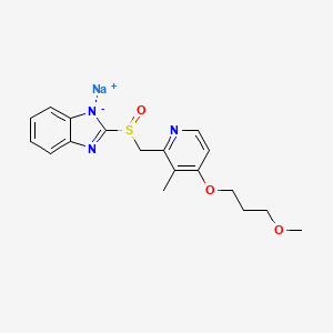 molecular formula C₁₈H₂₀N₃NaO₃S B1147215 Rabeprazole sodium CAS No. 171440-19-0