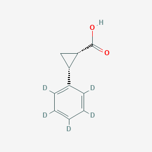 molecular formula C₁₀H₅D₅O₂ B1147218 外消旋反式-2-苯基环丙烷羧酸-d5 CAS No. 107077-95-2