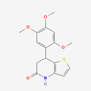 molecular formula C16H17NO4S B11472180 7-(2,4,5-trimethoxyphenyl)-6,7-dihydrothieno[3,2-b]pyridin-5(4H)-one 