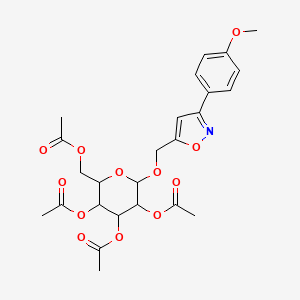 [3-(4-methoxyphenyl)-1,2-oxazol-5-yl]methyl 2,3,4,6-tetra-O-acetylhexopyranoside